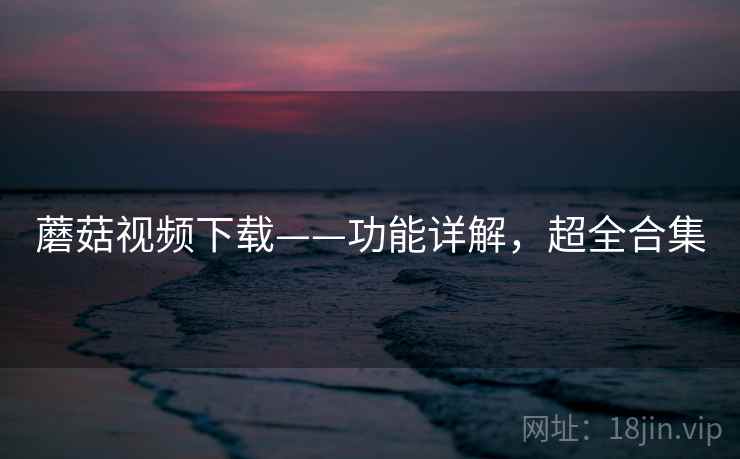 蘑菇视频下载——功能详解，超全合集