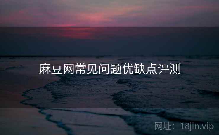 麻豆网常见问题优缺点评测